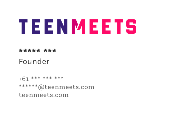 TeenMeets business front design 02